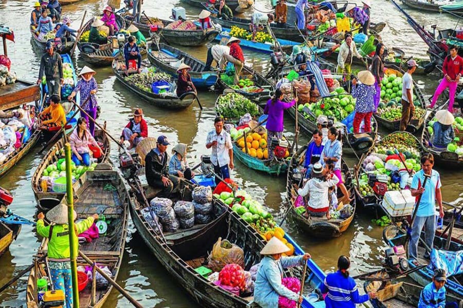 Cai Be Long Xuyen - Mekong Delta Floating Market