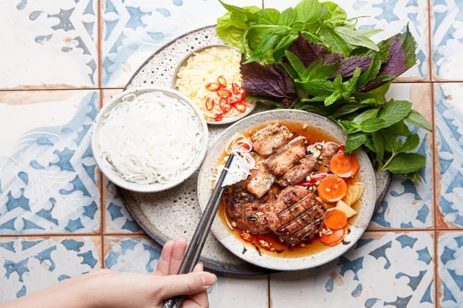 Bún Chả - a classic breakfast dish in vietnam