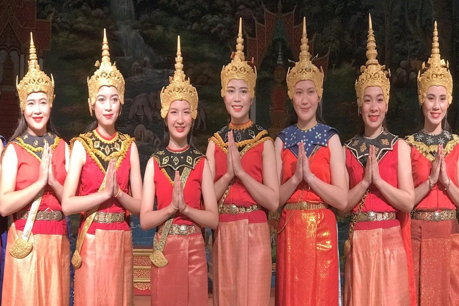 colorful Laos Traditional Dance