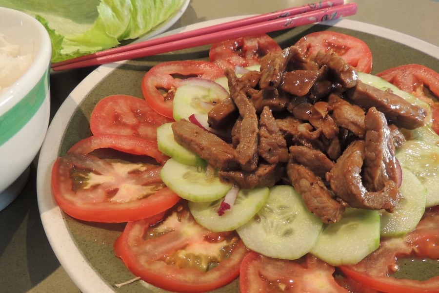 luk lak is famousCambodian Foods and Drinks