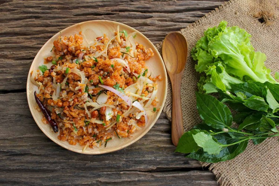 real taste of laos dish named Nam Khao