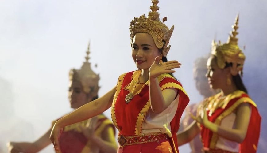 watching Laos Traditional Dance