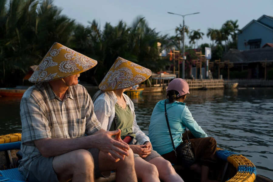 coconut boat in Hoi An Vietnam